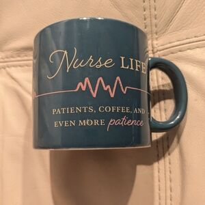 Punch Studio Nurse Celebrate Green Ceramic Mug Cup 14oz.